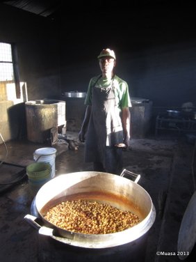 Kitheri kokt på biogass